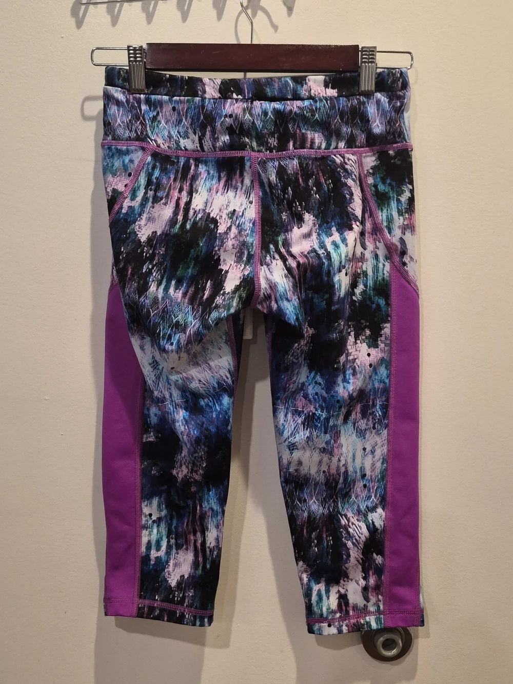 Girls' Purple Multi-Color Active Leggings